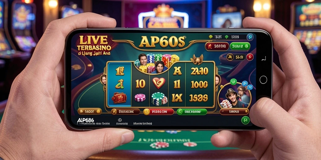 Tampilan gameplay Live Casino yang menegangkan dan interaktif di AP686.