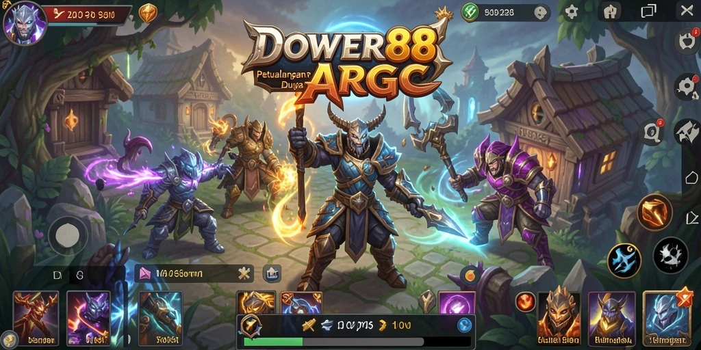 Screenshot gameplay DOWER88 yang menunjukkan pertarungan dinamis dalam dunia ARPG.