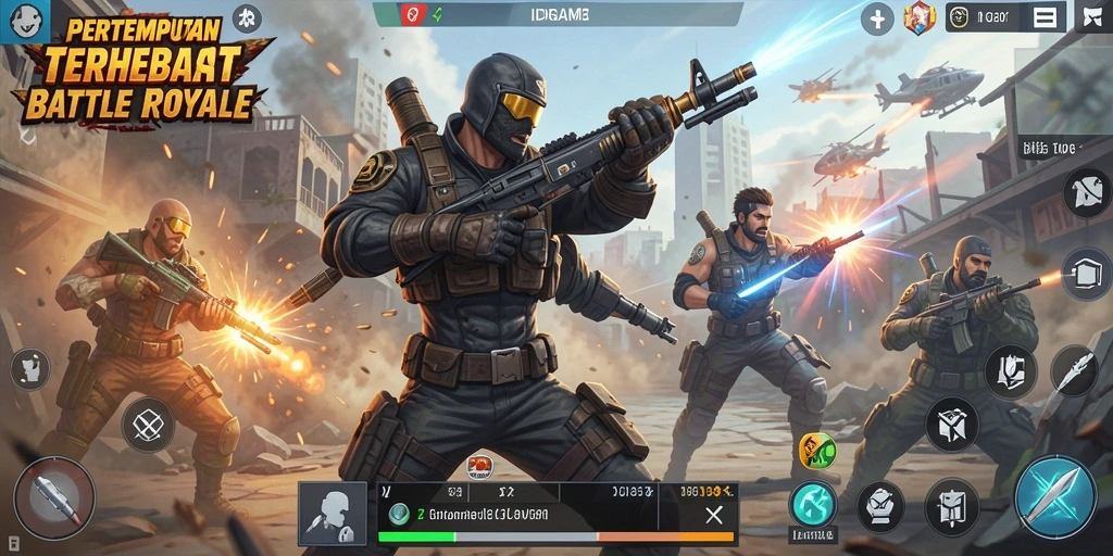 Gameplay menegangkan dalam IDRGAME Battle Royale.