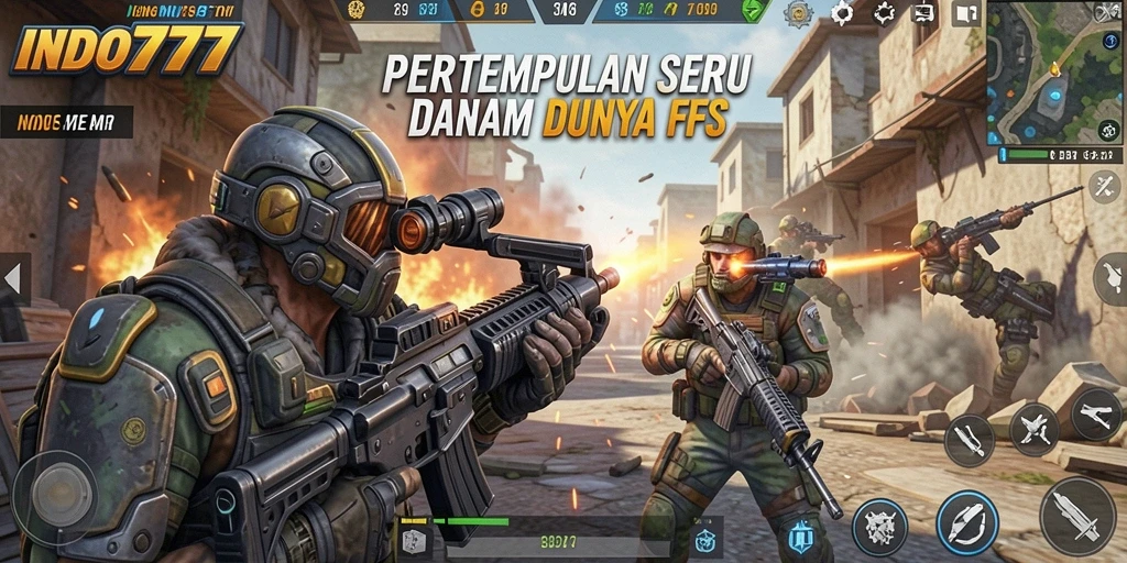 Gameplay seru INDO777 dalam aksi tembak-menembak intens.
