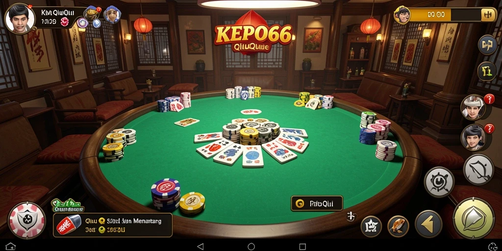 Tampilan gameplay QiuQiu yang menarik dan kompetitif.